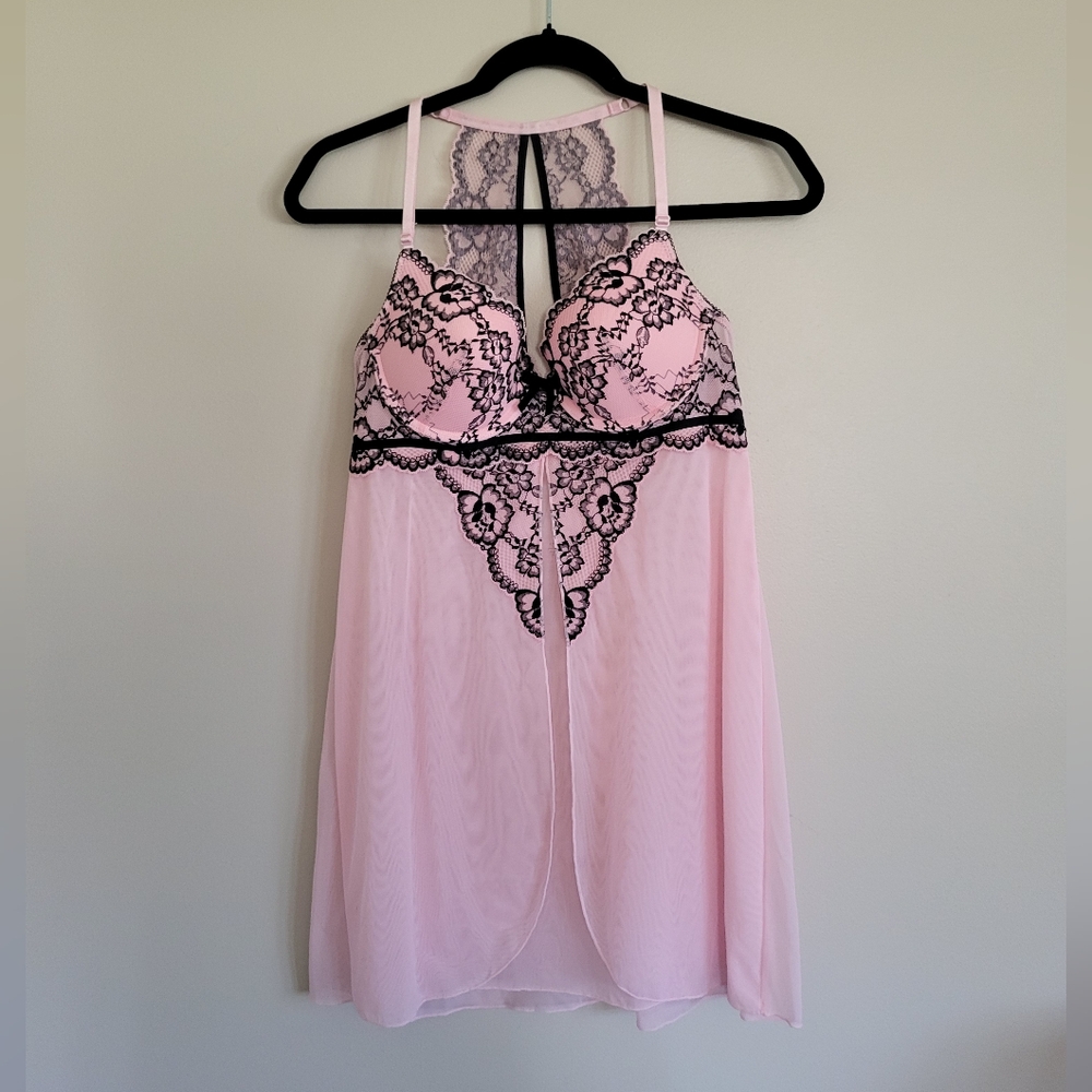 la Vie en Rose Push-up Babydoll Chemise